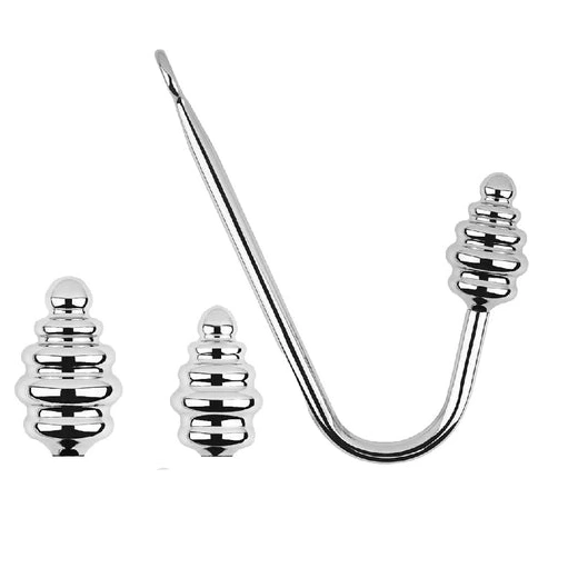 Anal Hooks Ribbed Screw-in Anal Set Hook 8826 GreatBenefit 0131